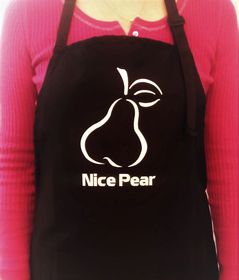 Black Cook's Apron - 'Nice Pear'
